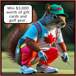 Win gift cards and golf gear