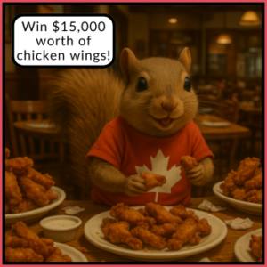 Win a lifetime supply of chicken wings!